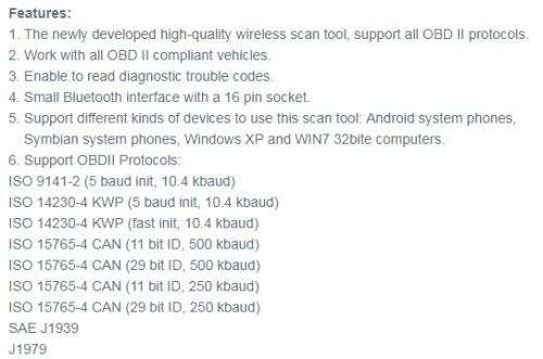 COLLECT LOC - V1.5 Mini ELM327 OBD2 II Diagnostic Car Auto Interface Scanner with Bluetooth Function