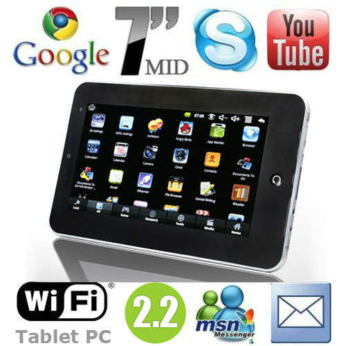 New 7 inch Touch Screen Tablet PC Google Android 2.2 Camera Wifi 3G MID ePad