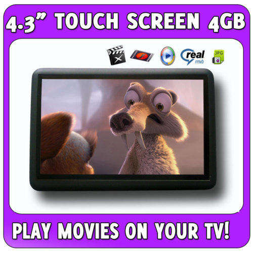 New  4.3inch MP3/MP4/MP5 Player 4GB Touch Screen with TV OUT +1280*720p HD Movie