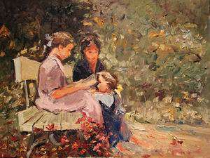 Corne Weideman 457x600 ''Girls reading''