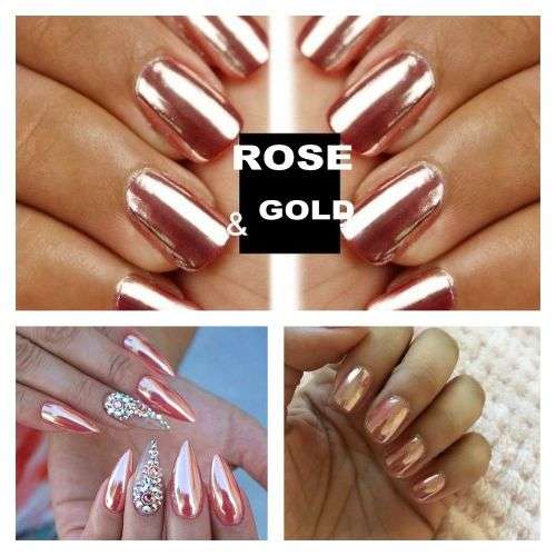 New! Chrome Metallic Mirror Nail Powder 3G - Gold