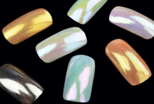 New! Chrome Metallic Mirror Nail Powder Pearl Effect on All Color Gels