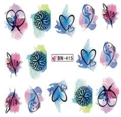 Nail Art Water Decal Stickers Sheet  415