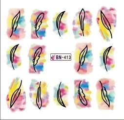 Nail Art Water Decal Stickers Sheet 413