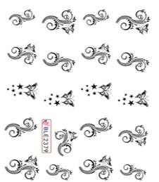 Nail Art Water Decal Stickers Sheet 2379
