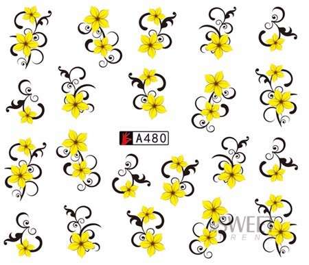 Nail Art Water Decal Stickers Sheet 480