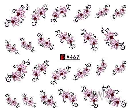 Nail Art Water Decal Stickers Sheet 467