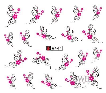 Nail Art Water Decal Stickers Sheet 441