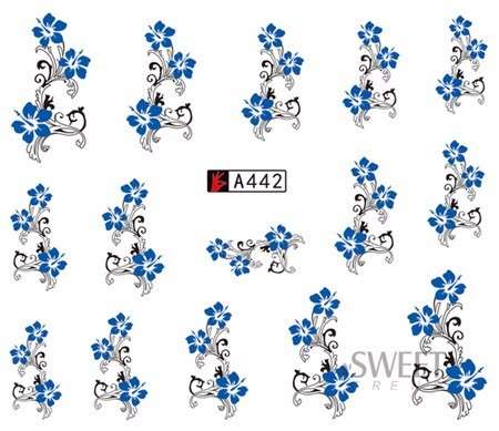 Nail Art Water Decal Stickers Sheet 442