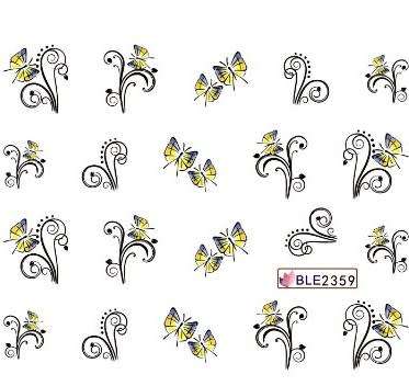Nail Art Water Decal Stickers Sheet 2359