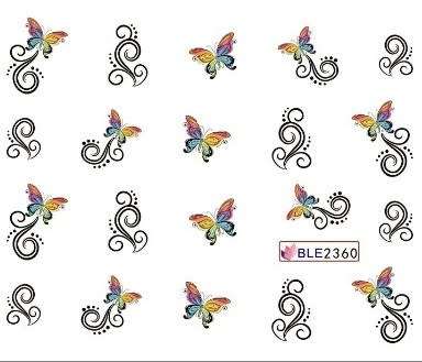 Nail Art Water Decal Stickers Sheet 2360