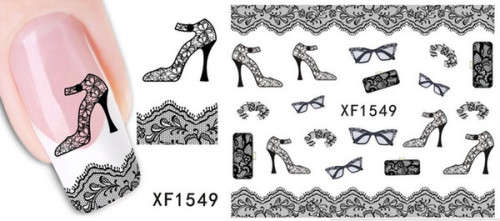 Nail Art Water Decal Stickers Sheet 1549