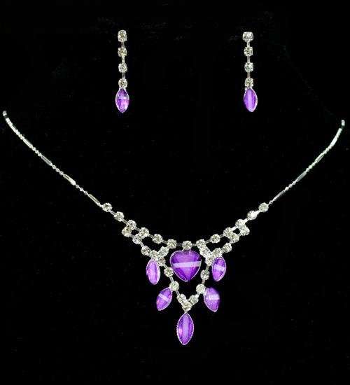 * Evening Crystal Diamante Necklace & Earring Set *