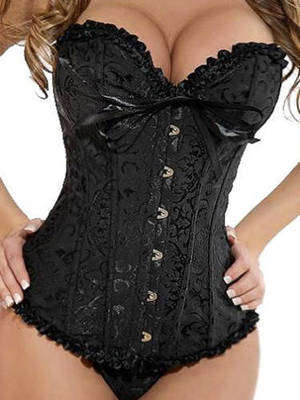 New Sexy Black Lace up Back Corset Size 8-10/32-34