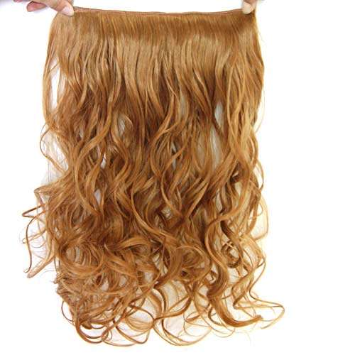 Hot!! 5 Clips on Wavy Hair Extension Golden Brown #270
