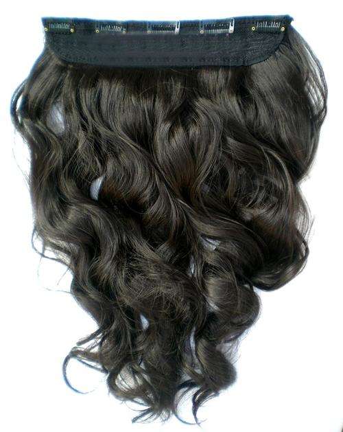 Hot!! 5 Clips on Wavy Hair Extension in Darkest Brown #2