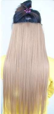 Hot!! 5 Clips on Straight Hair Extension Blonde #22