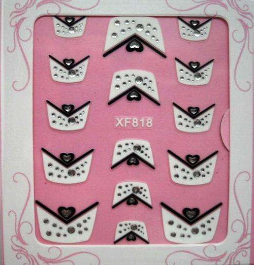 3D Nail Tip Stickers Sheet Glitter Nail Art Stickers