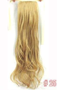 Hot!! Clip on Wavy Ponytail Hair Extension Golden Blonde #25