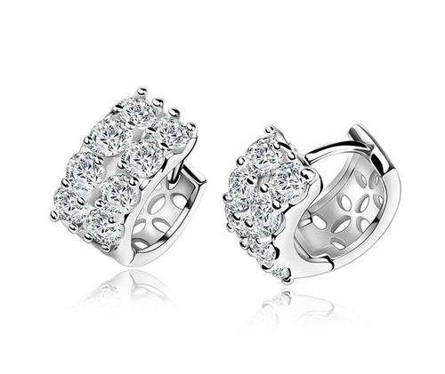 * Real 9K White Gold Small Hoop Earrings Allergy Free!! *