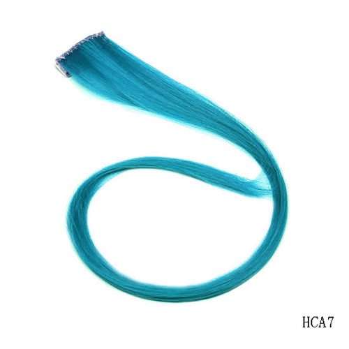1pcs Clip on Light Blue Synthetic Hair Extensions
