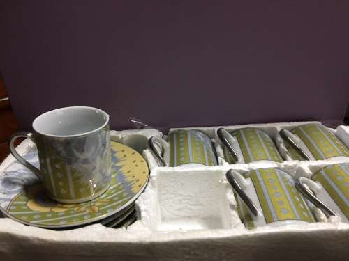 Yamasen Gold Collection Espresso Cup & Saucer Set