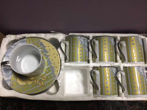 Yamasen Gold Collection Espresso Cup & Saucer Set