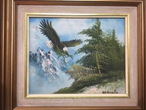 Oil Painting - Eagle - Signed W Amadio