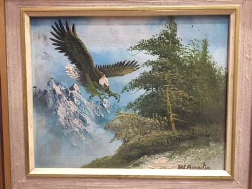 Oil Painting - Eagle - Signed W Amadio