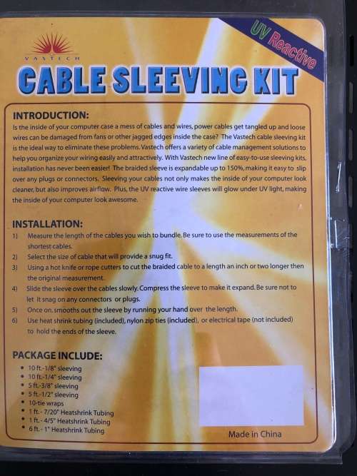 Cable sleeving kit