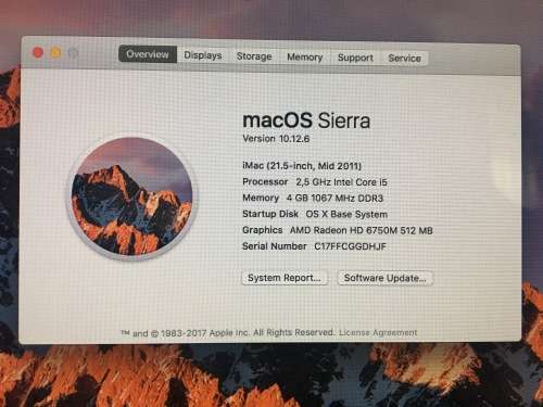 iMac 21.5-inch, Mid 2011