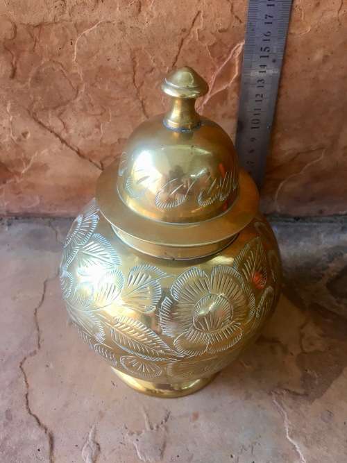 Stunning Brass Urn / Ginger Jar