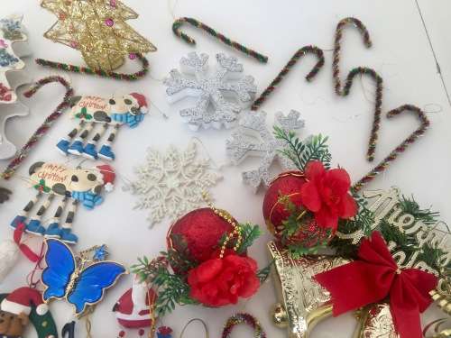 Large Mixed Lot of Christmas / Xmas Ornaments - Over 70 Items!!! Bid per Item to take ALL