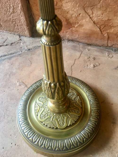 Stunning Art Deco Brass Rise & Fall Adjustable Desk / Students Lamp