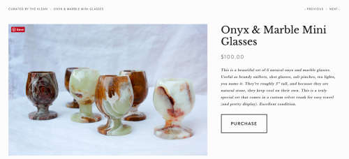 Set of 3 Stunning Onyx Shot Glasses