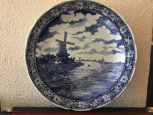 Lovely Large Vintage Delft Boch Charger