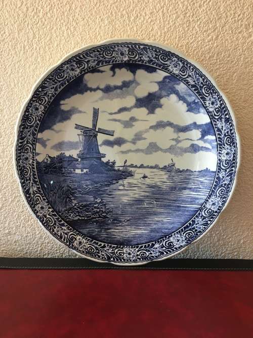 Lovely Large Vintage Delft Boch Charger