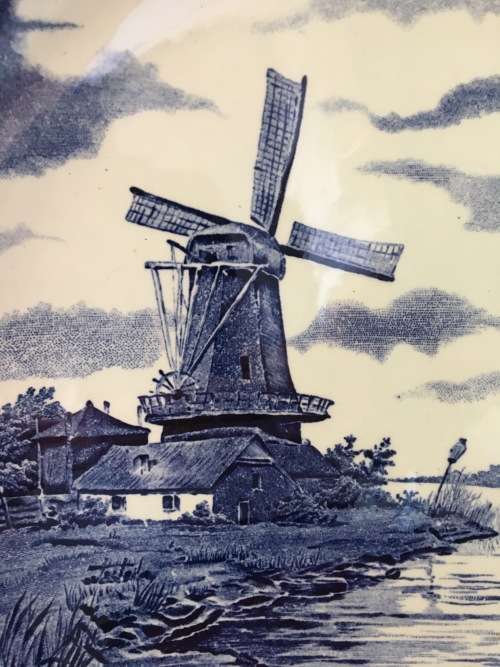 Lovely Large Vintage Delft Boch Charger