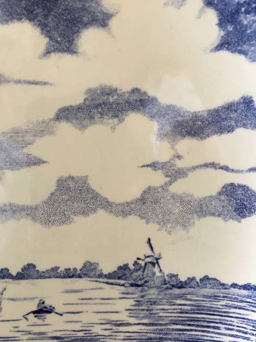 Lovely Large Vintage Delft Boch Charger