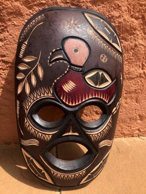 Stunning Hand Carved Set of 3 Masks