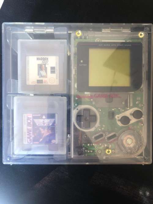 Nintendo GAME BOY Transparent/Clear Model with Nintendo Clear Case + 2 Games