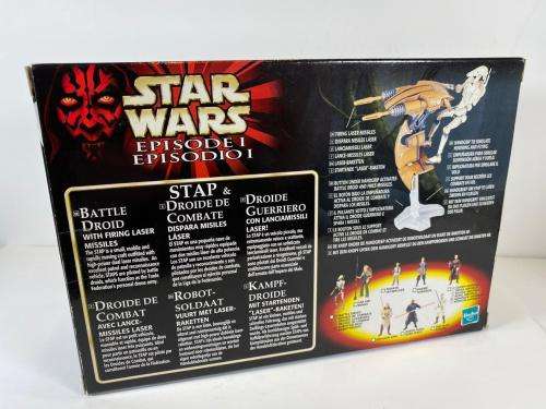 Star Wars E1 Battle Droid Action Figure with Stap - Used