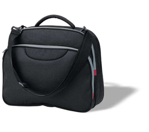 Document and Laptop Bag  Black Case Pens