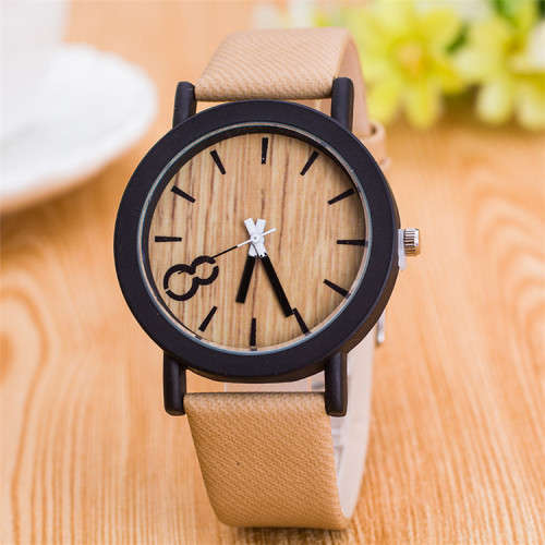 Tick-tock. Is time on your side? Faux Wooden Watch - Cream