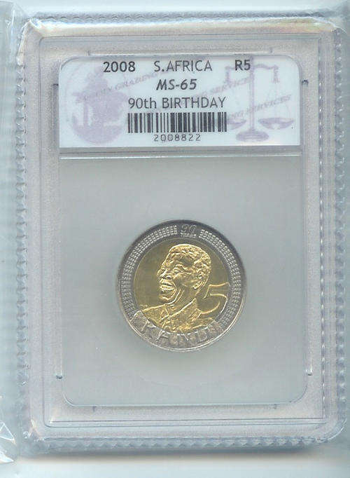 A MS 65 2008 MANDELA 90TH BIRTHDAY COIN @ A GREAT PRICE!!!