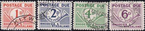 Rhodesia & Nyasaland VFU Postage Dues 1961.SACC Value:R480