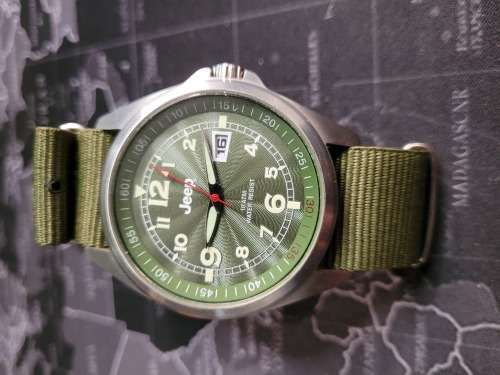 Jeep Mens Watch Quartz Green