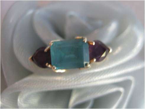 WOW! STUNNING GOLD WITH SWISS TOPAZ AND AMETHYST STONES