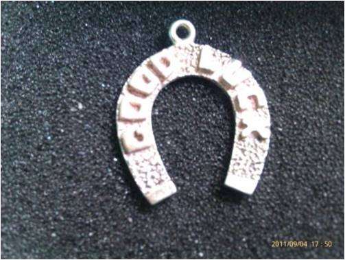 925 SILVER GOOD LUCK HORSE SHOE PENDANT/CHARM