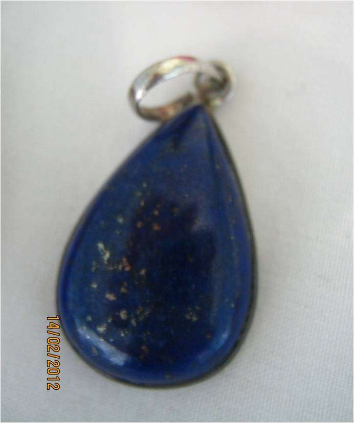LOVELY LAPIS LAZULI ADORNED IN GENUINE SILVER PENDANT